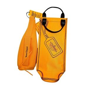 Veuve Clicquot Champagne Shopping Bag and Ice Jacket Insulated Cooler Set Yellow